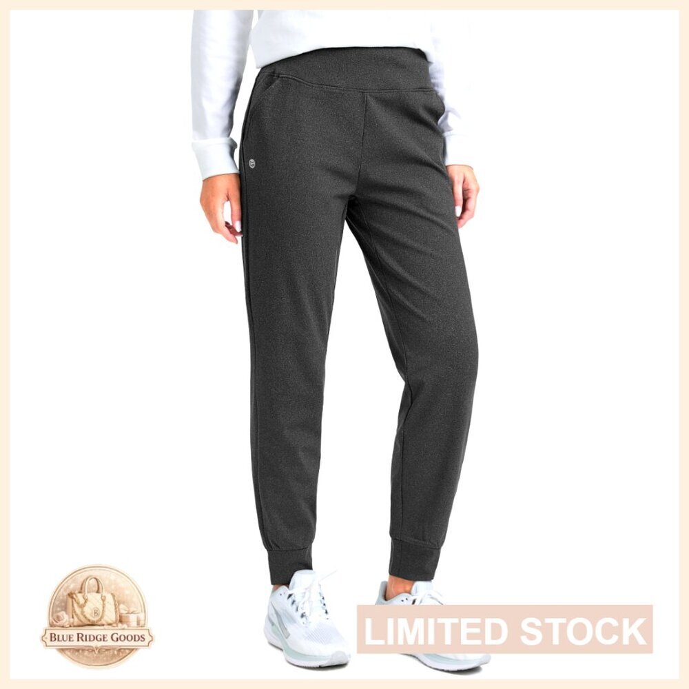 Fleece Lined Joggers High Waisted Water Resistant Thermal Hiking Pants Winter